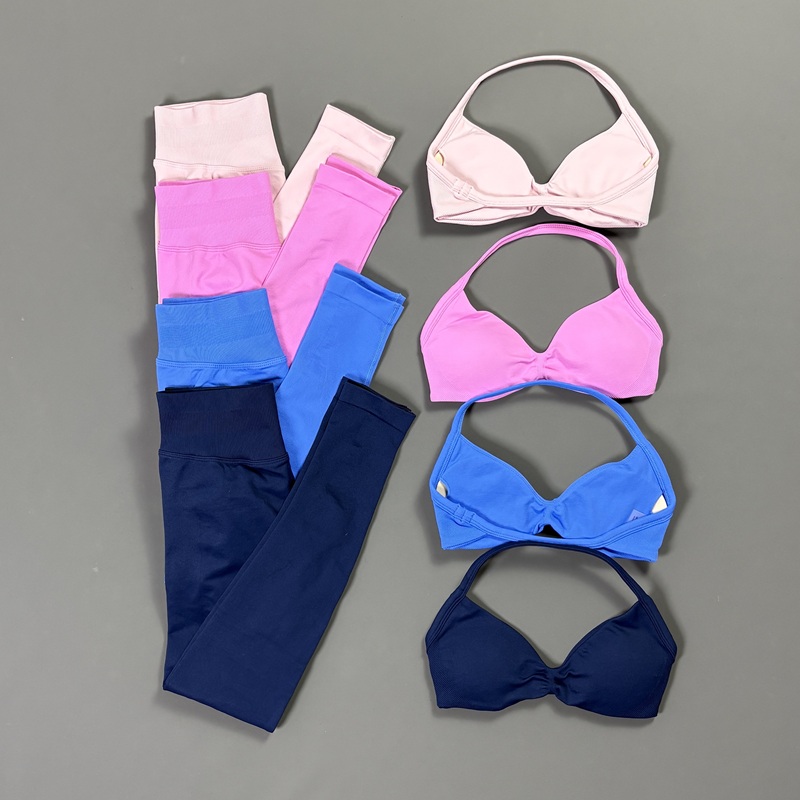 Pilates Yoga Leggings - 2Pcs HISTELLO 요가 세트 여성용 Seamless