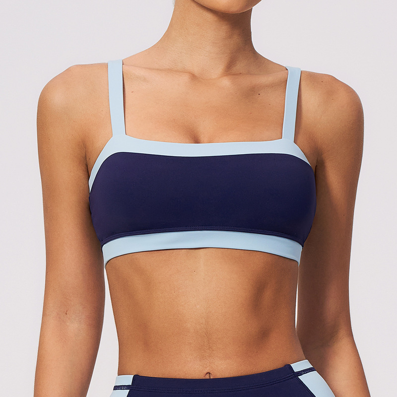 Pilates Yoga Wear - 누드 느낌 스포츠 브라 여성용 통기성