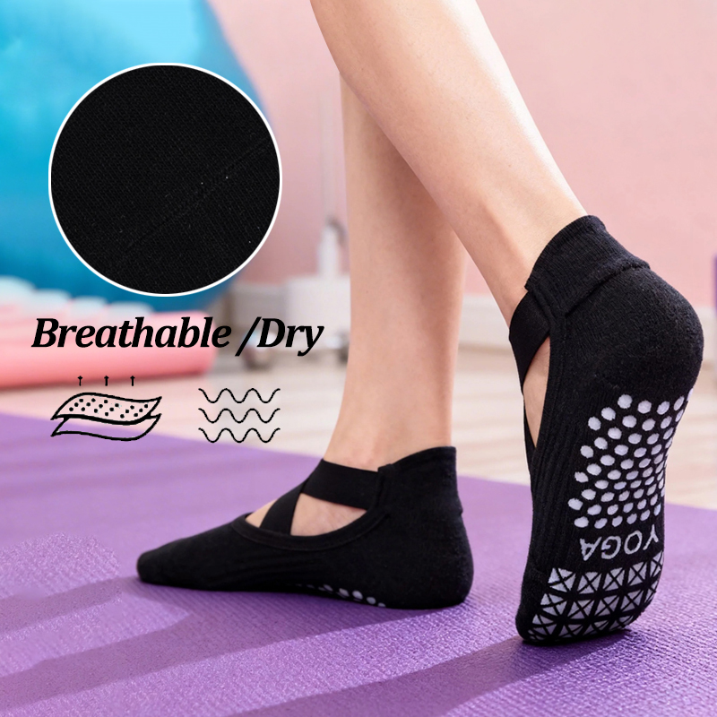 여성용 논슬립 요가 양말 실리콘 실내 코튼 밴드 백리스 - Pilates Yoga Grip Socks 리뷰 및 가격