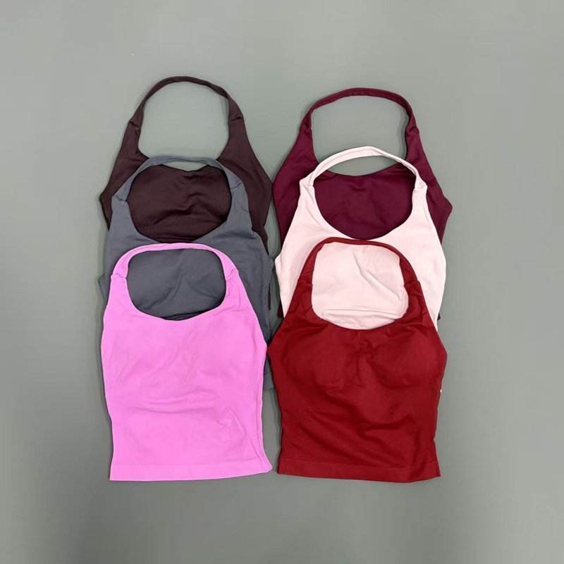 여성용 짐 탱크탑 오픈백 스포츠 롱라인 홀터 부드러운  - Pilates Yoga Wear 리뷰 및 가격