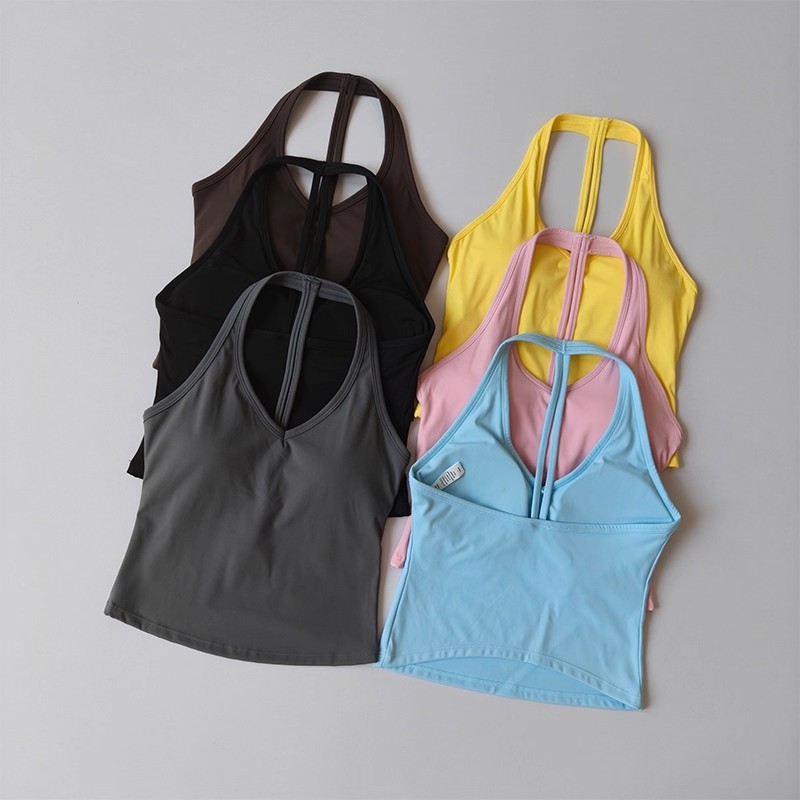 스포츠 브라 여성용 브이넥 홀터넥 아름다운 등라인 푸쉬 - Pilates Yoga Wear 리뷰 및 가격