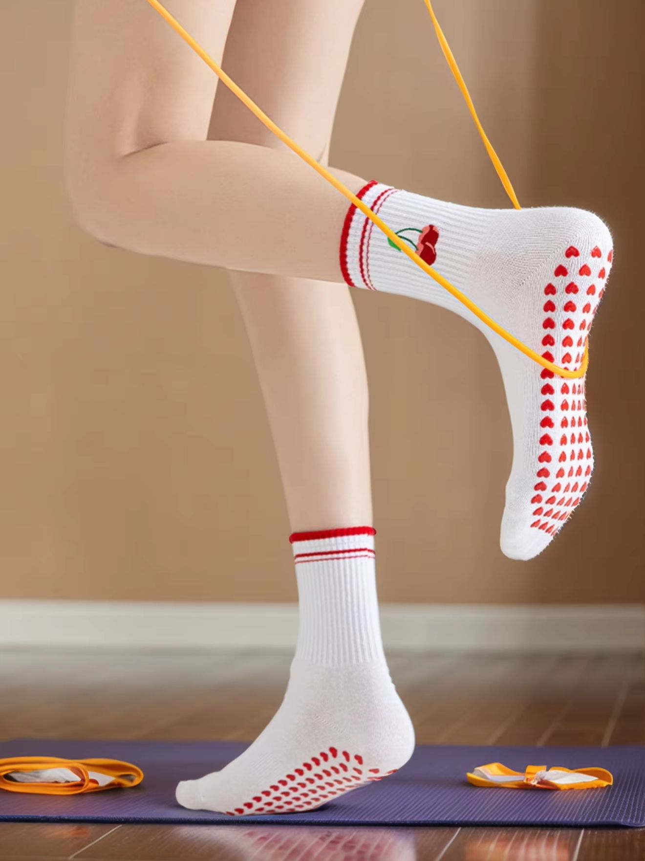 1쌍 크로스보더 전문 요가 양말, 면 스트랩 실리콘 미 - Pilates Yoga Origin 리뷰 및 가격