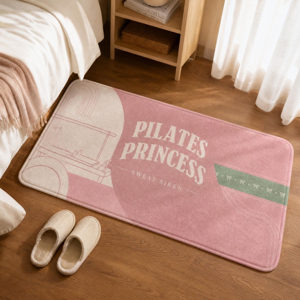 부드러운 플란넬 직사각형 바닥 러그 핑크 필라테스 아트 - Pilates Yoga Room 리뷰 및 가격