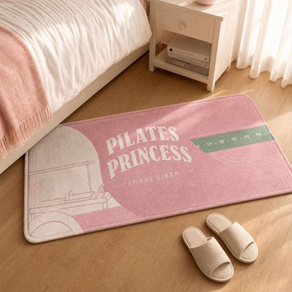 부드러운 플란넬 직사각형 바닥 러그 핑크 필라테스 아트 - Pilates Yoga Room 리뷰 및 가격
